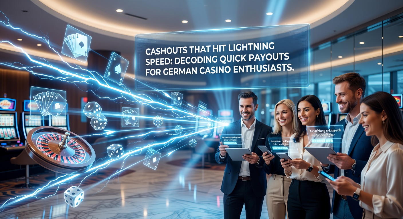 Darstellung verschiedener Zahlungsmethoden-Icons mit Geschwindigkeitsangaben für Casino-Cashouts
