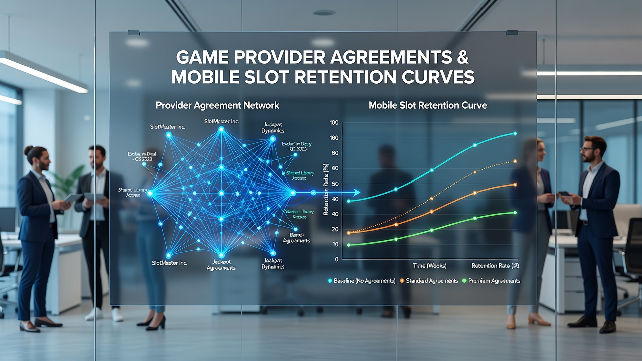 Grafik mit Retentionskurven mobiler Slots unter verschiedenen Vertragsmodellen