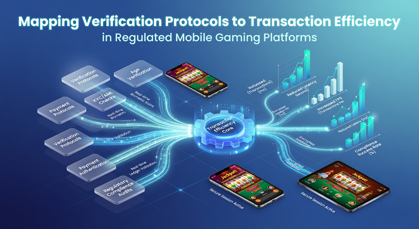 Illustration von Verifizierungsprotokollen und Transaktionsflüssen in mobilen Gaming-Apps