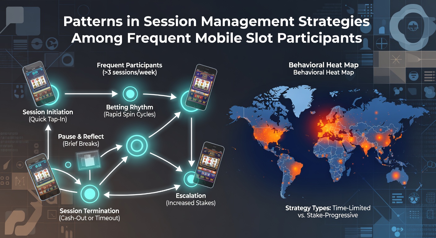 Darstellung typischer Session-Management-Muster in mobilen Casino-Apps mit Fokus auf Zeit- und Budgetkontrolle