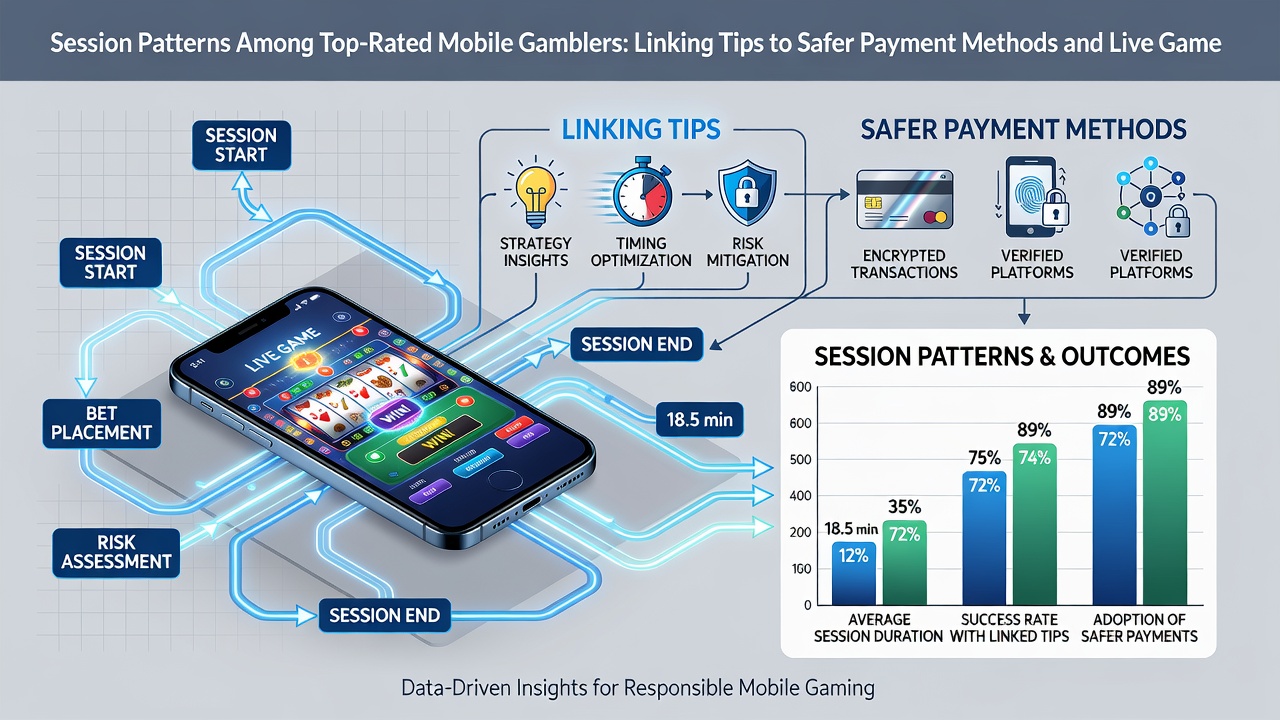 Grafik zu Transaktionsflüssen und Live-Spiel-Sitzungen in mobilen Casinos